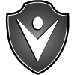 Abstract image of a person inside a shield